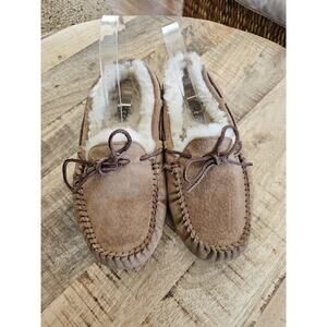 Ugg Dakota Moccasin Slippers Slip On Women's Size 9 Brown Leather